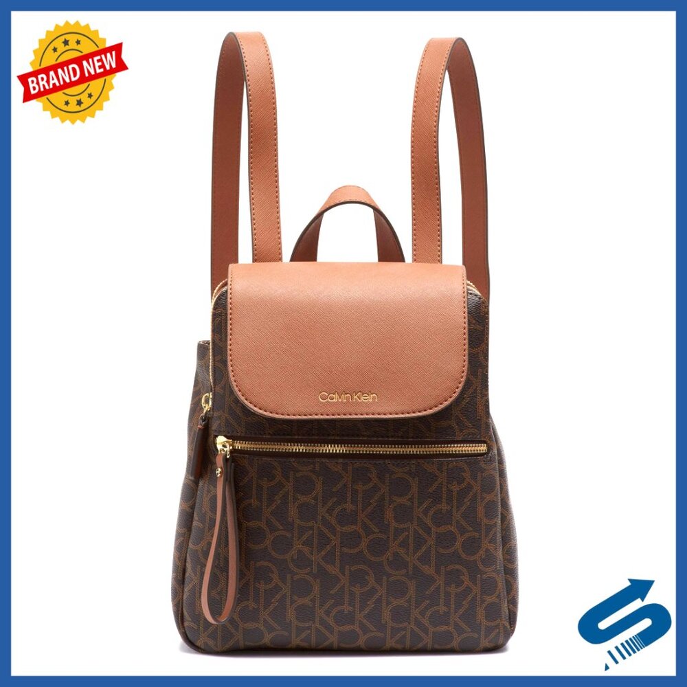 Leather Backpack Chic Minimal Adjustable Straps Anti-Theft Zipper Pockets Casual